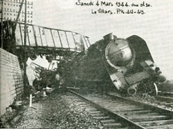 Train déraillé au Villar